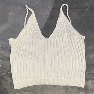 Elegant White Knit Women's Top